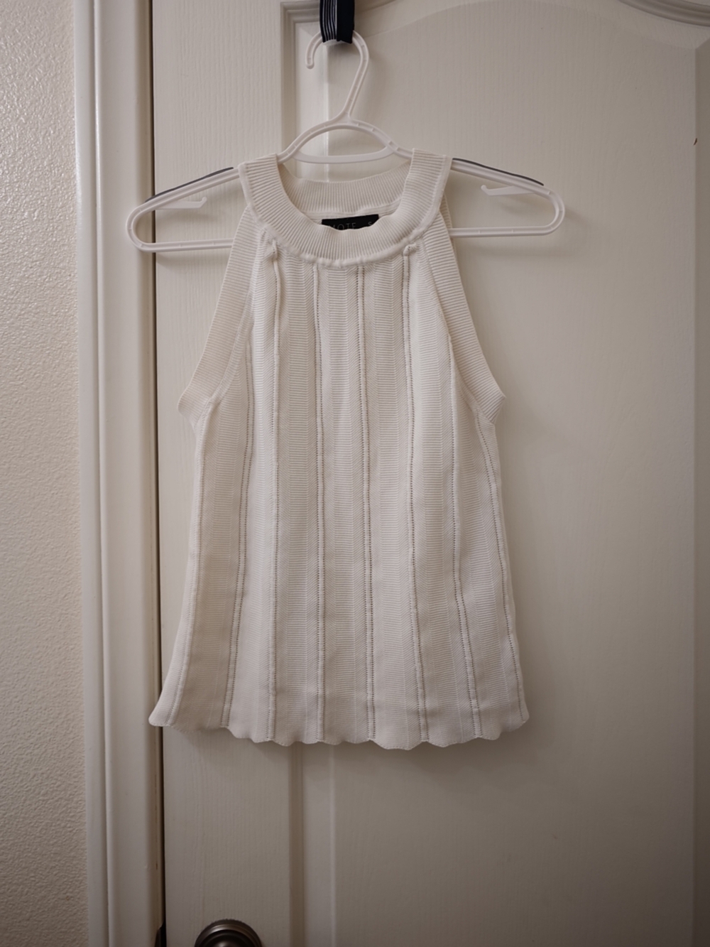MOTF Cream Ribbed Knit Tank - Picture 2 of 6